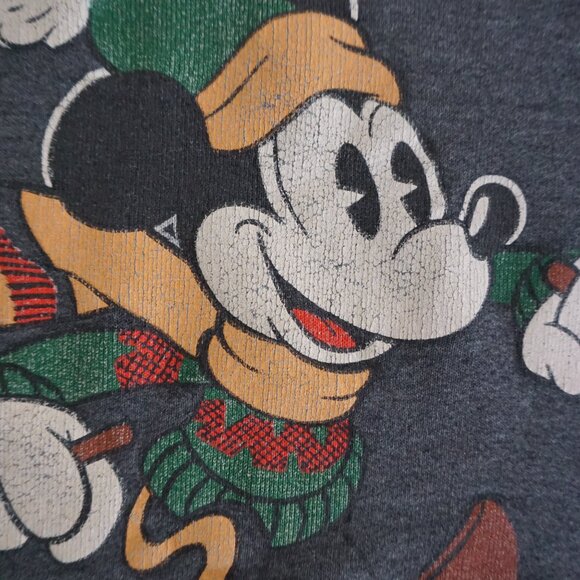 Vintage Mickey & Co Sweatshirt Gray Ski Graphic Disney Pullover 90s Cartoon L - Picture 11 of 12
